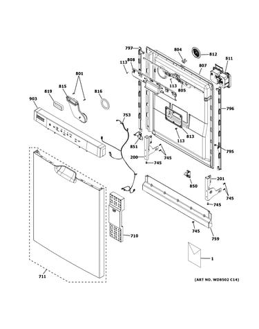 Escutcheon & door assembly