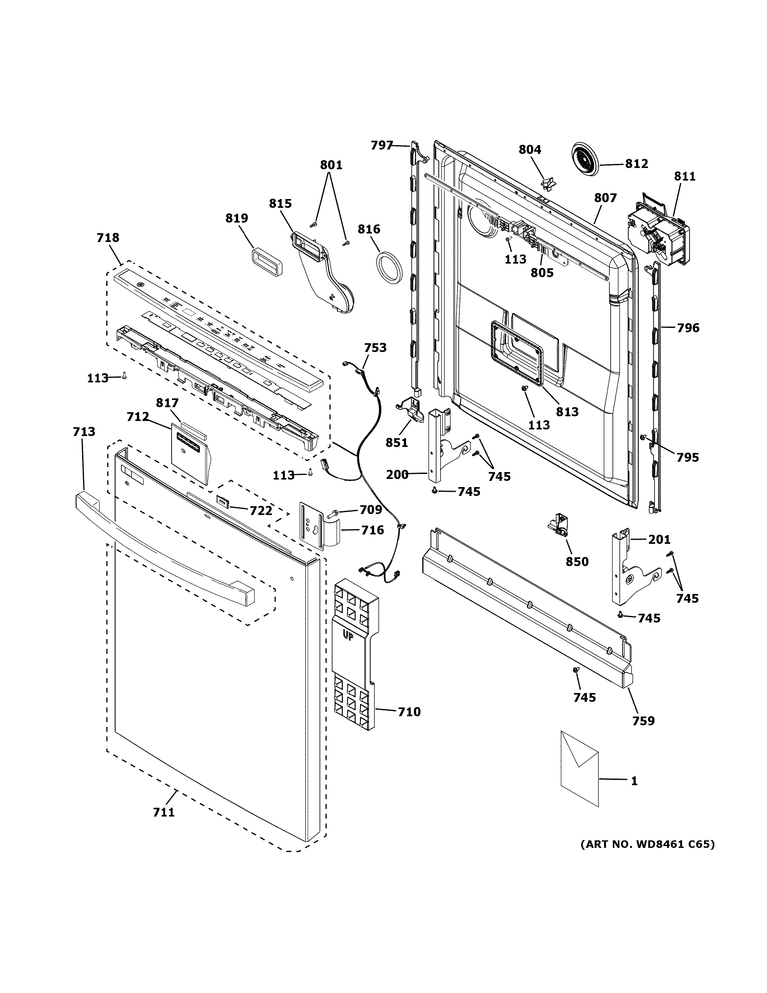 ESCUTCHEON & DOOR ASSEMBLY