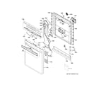 GE PDP715SBN2TS escutcheon & door assembly diagram