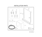 GE PDT715SBN3TS installation parts diagram