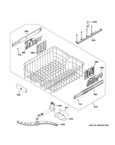 Upper rack assembly