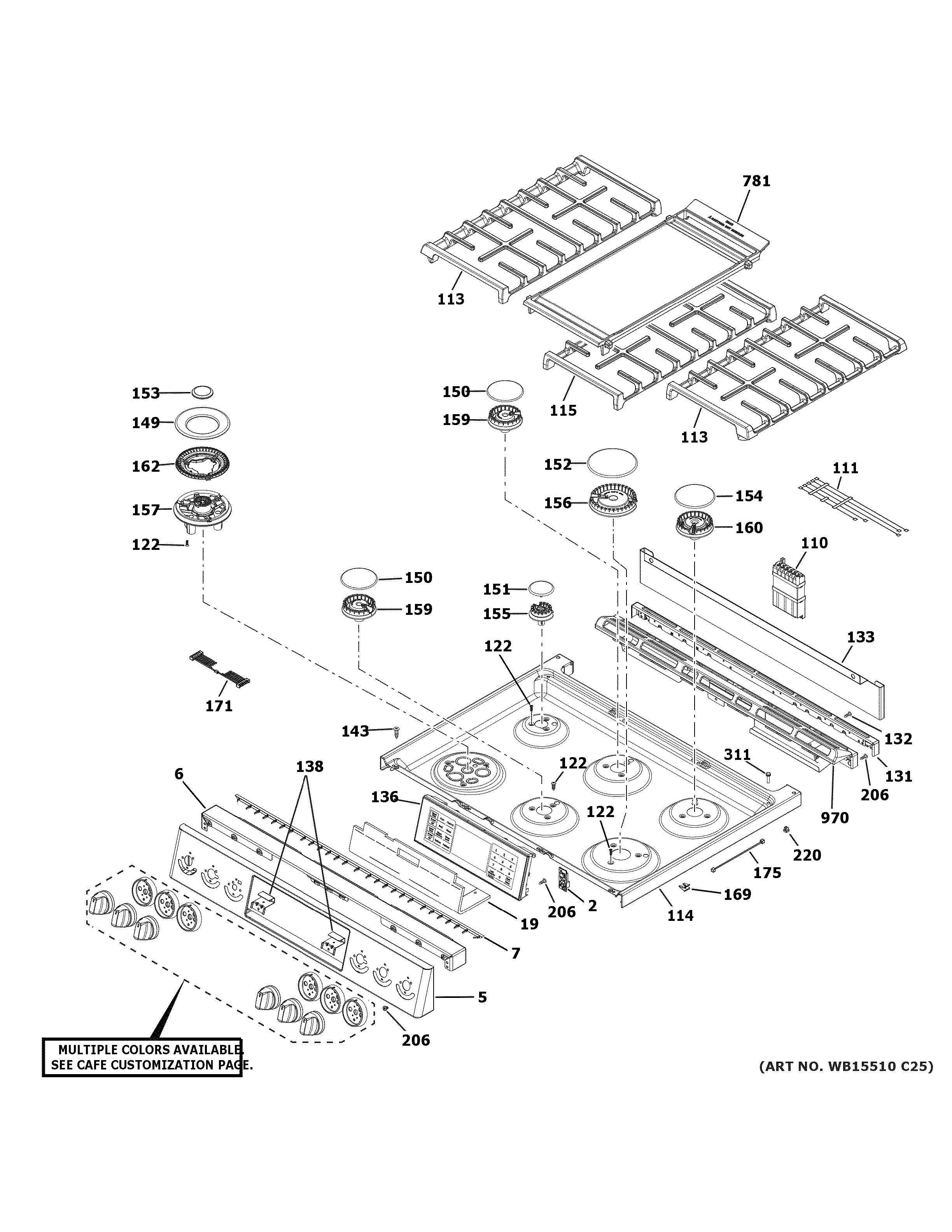 CONTROL PANEL & COOKTOP