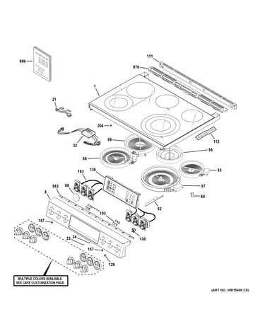 Control panel & cooktop