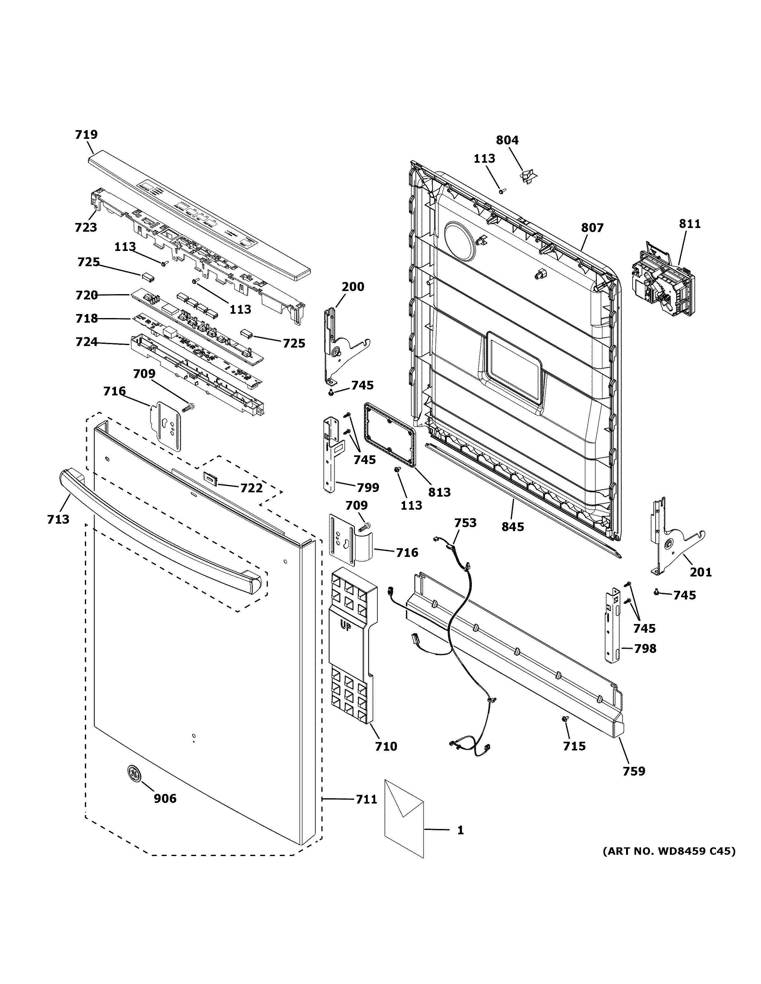 ESCUTCHEON & DOOR ASEMBLY