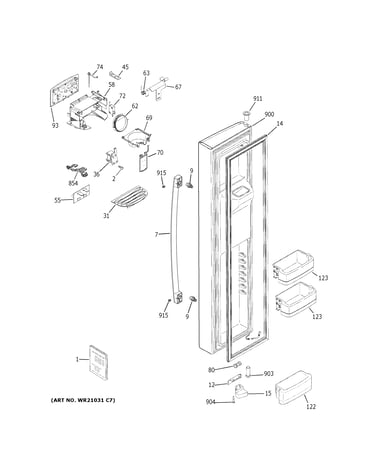 Freezer door
