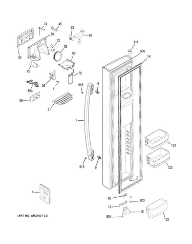Freezer door