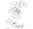 GE DFE28JYNBFS fresh food shelves diagram