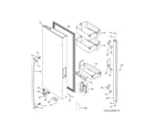 GE GNE29GSKDSS fresh food door - lh diagram