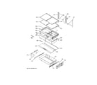 GE GNE29GSKDSS fresh food shelves diagram