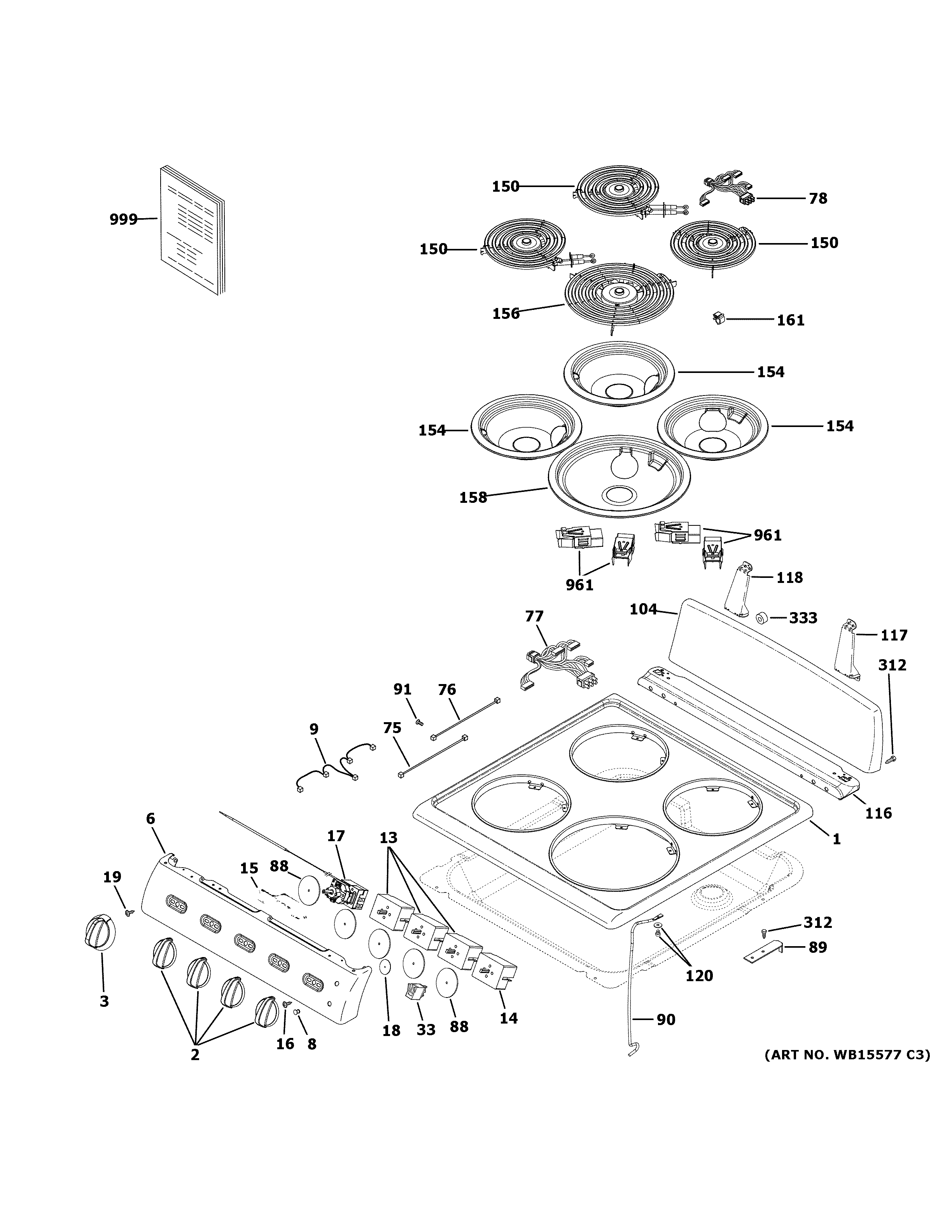 Control panel & cooktop