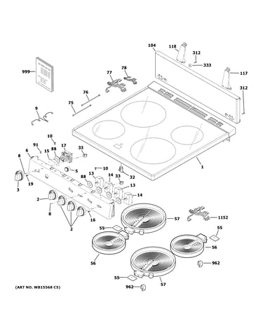 Control panel & cooktop