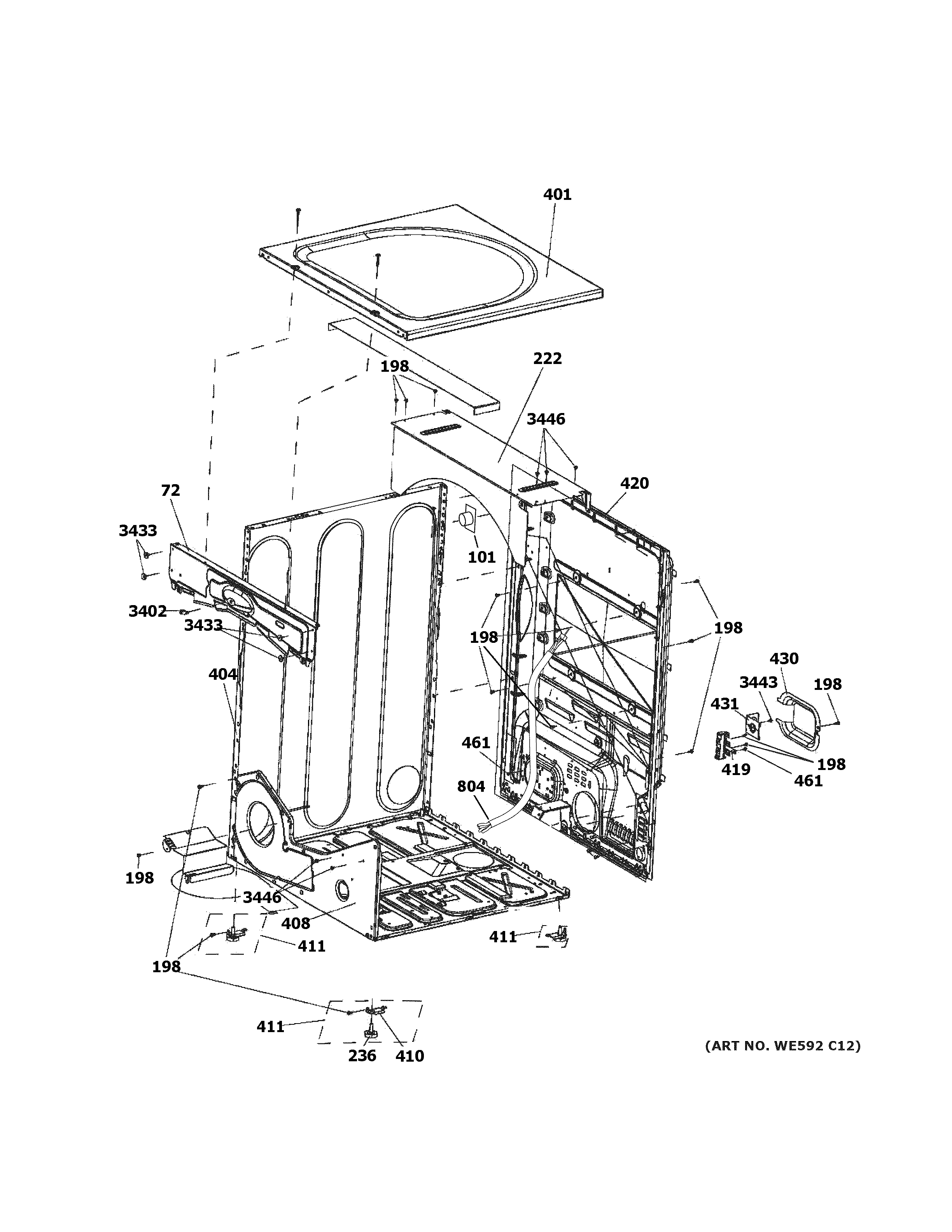 Cabinet & top panel