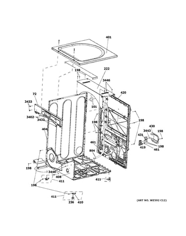 Cabinet & top panel