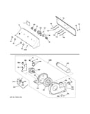 Backsplash, blower & motor assembly