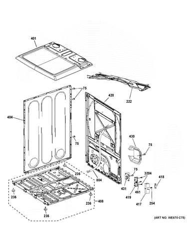 Cabinet & top panel