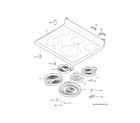 GE JB860EJ8ES cooktop diagram