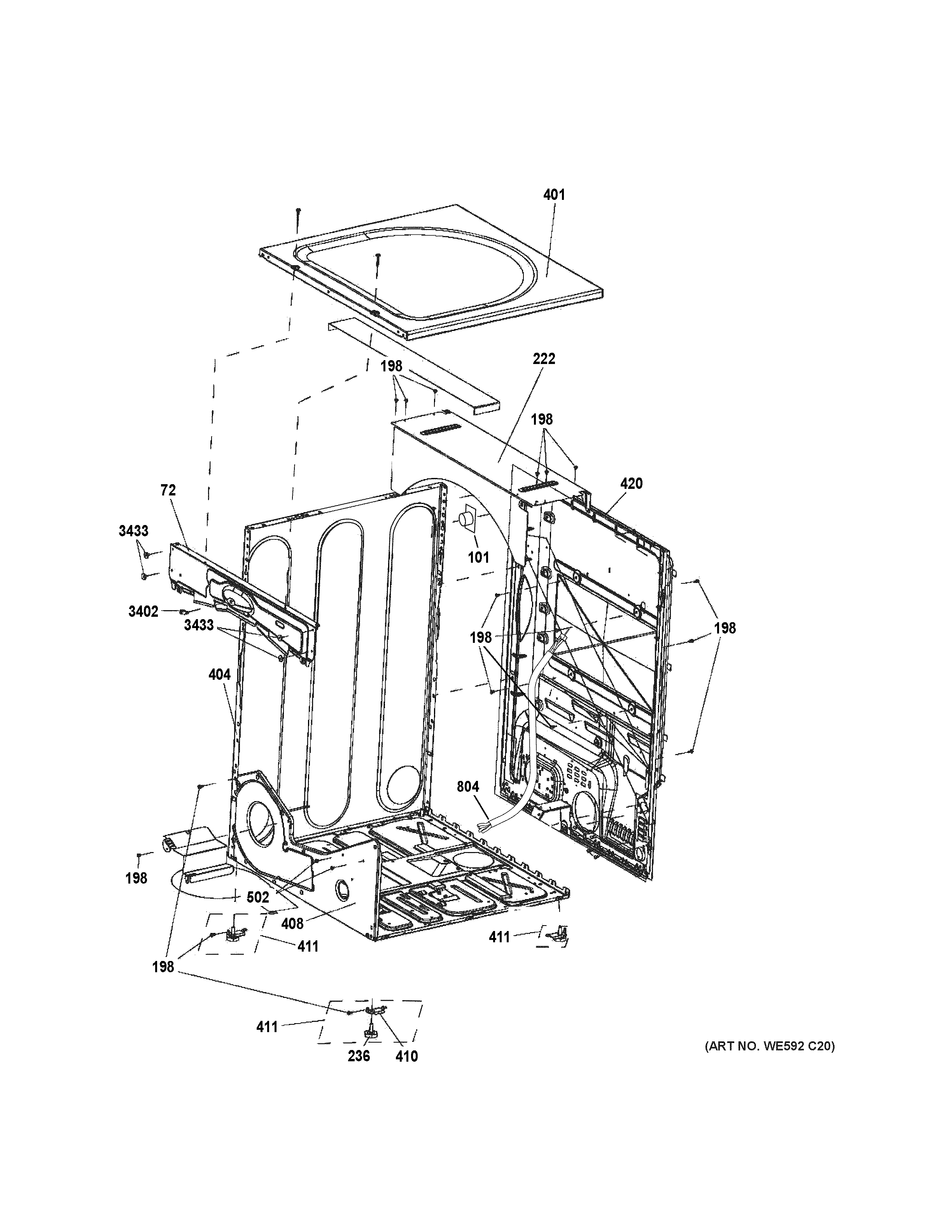 Cabinet & top panel