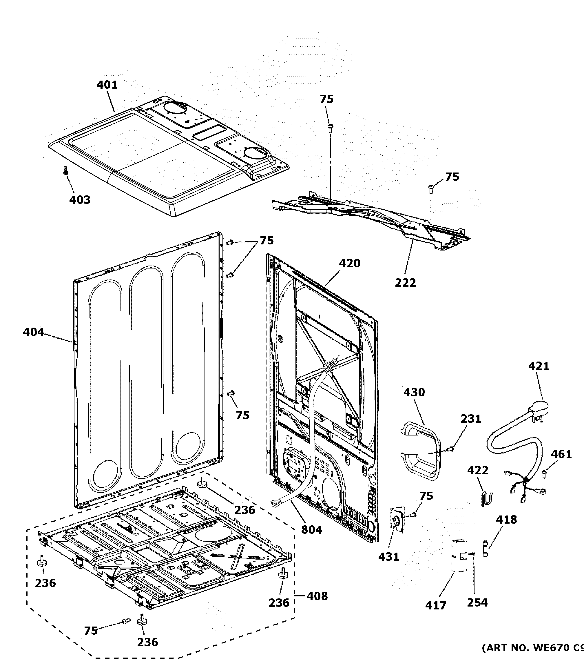 Cabinet & top panel