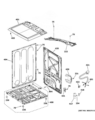 Cabinet & top panel