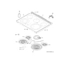 GE JS760DL5BB cooktop diagram