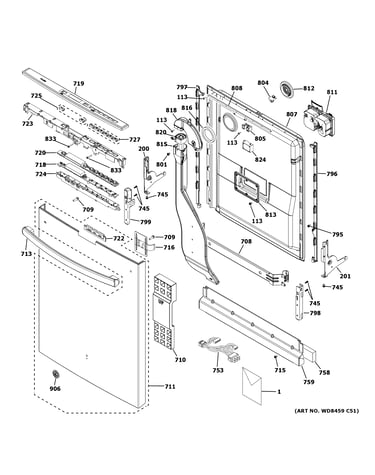 Escutcheon & door assembly