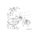 GE PDT750SMF1ES sump & motor mechanism diagram