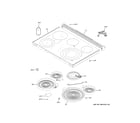 GE PSS93BP2TS cooktop diagram