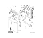 GE CDT855P2N5S1 escutcheon & door assembly diagram