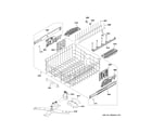 GE CDT855P2N5S1 upper rack assembly diagram