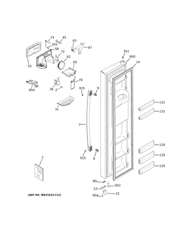 Freezer door