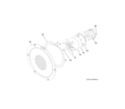 GE CES750P4M2W2 convection fan diagram