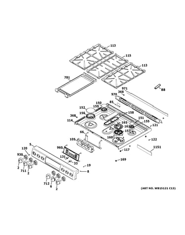 Control panel & cooktop