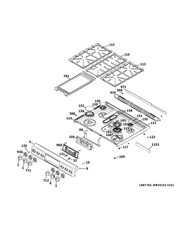 Control panel & cooktop