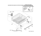 Hotpoint HDF330PGR1BB upper rack assembly diagram