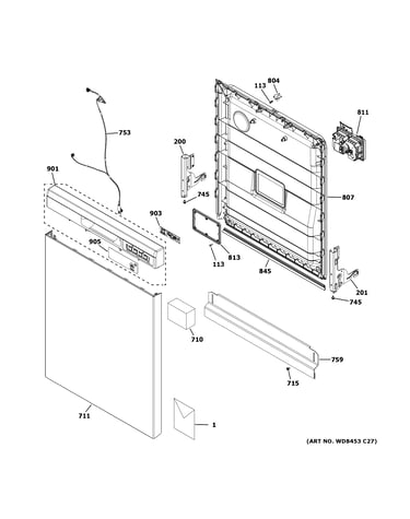 Escutcheon & door assembly