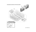Hotpoint HDF310PGR1WW lower rack assembly diagram