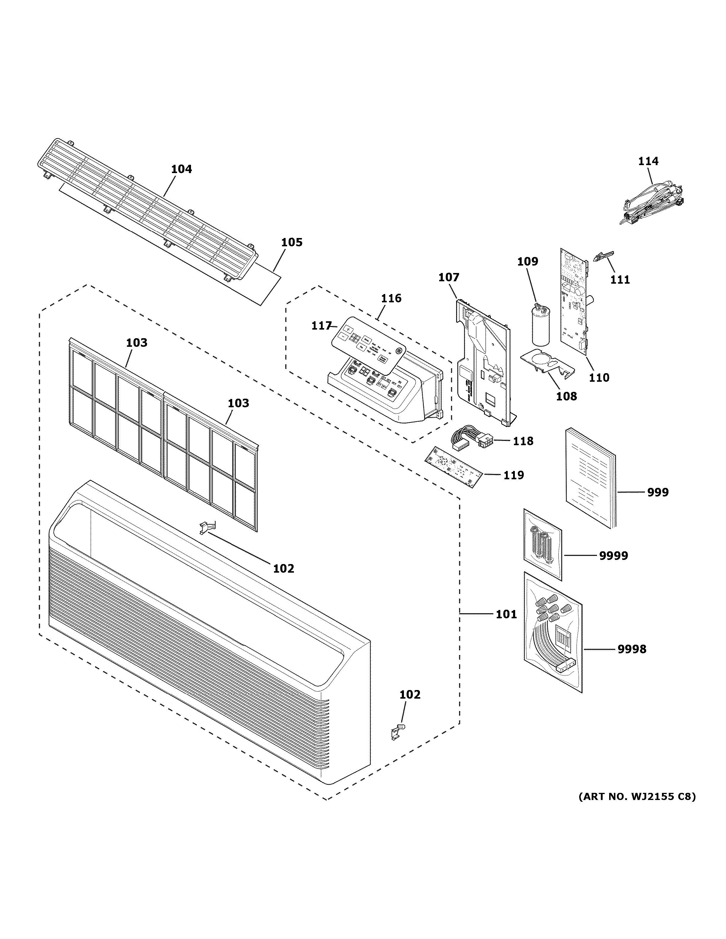 GRILLE & CONTROL PARTS