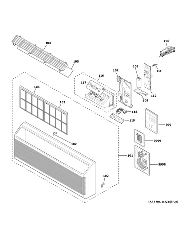 Grille & control parts