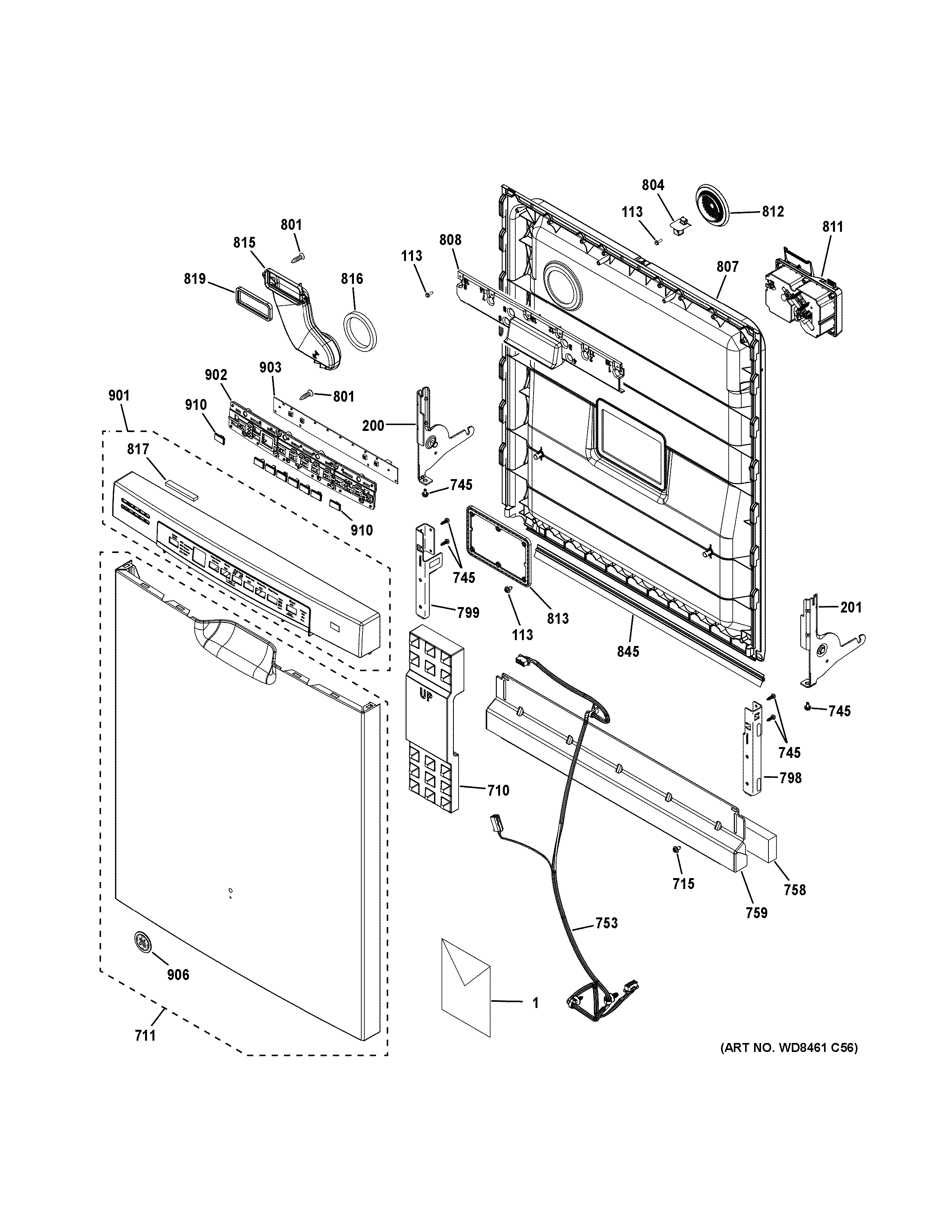 ESCUTCHEON & DOOR ASSEMBLY