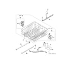 GE GDF630PGM1BB upper rack assembly diagram