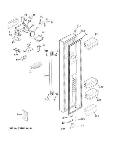 Freezer door