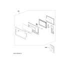 GE PVM9005BL8TS door parts diagram