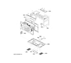 GE PVM9005BL8TS oven cavity parts diagram