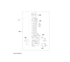 GE PVM9005BL8TS latch board parts diagram