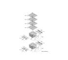 GE CSB48WP2RBS1 freezer shelves diagram