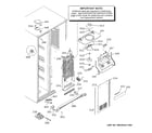 GE GSE25GYPBCFS freezer section diagram