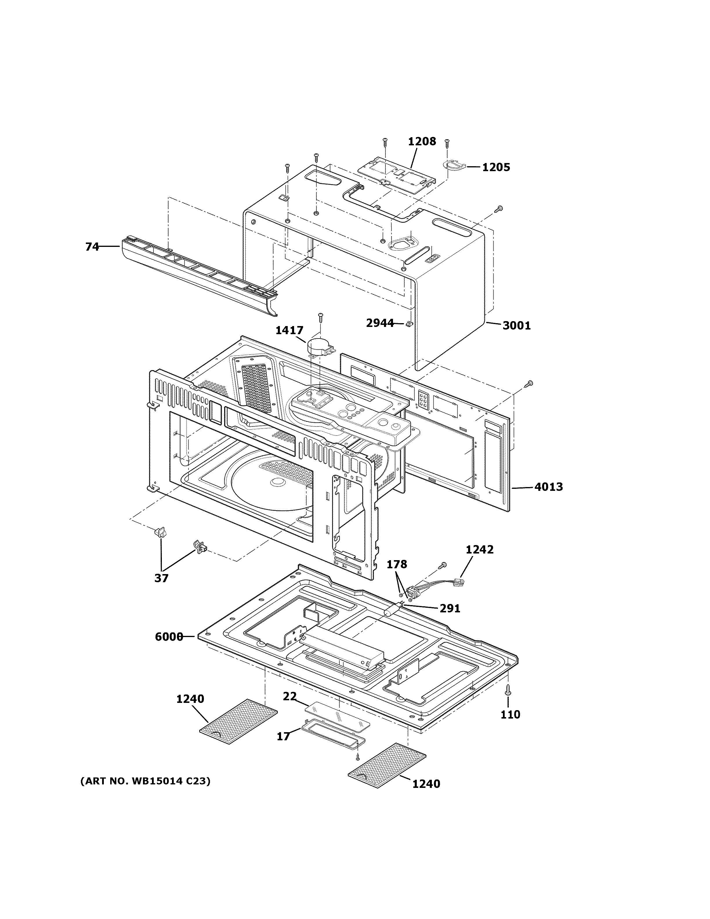 Oven cavity parts