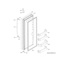 GE PSB48YSRBSS fresh food door diagram