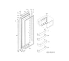 GE ZISB480DPBII fresh food door diagram