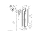 GE ZISB420DPBII freezer door diagram